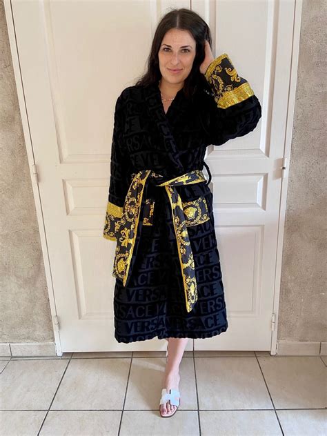 versace robe sizing review|Versace bathrobe price.